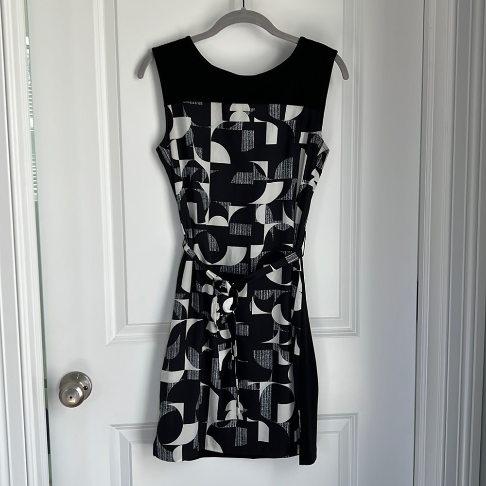Black and white work dress